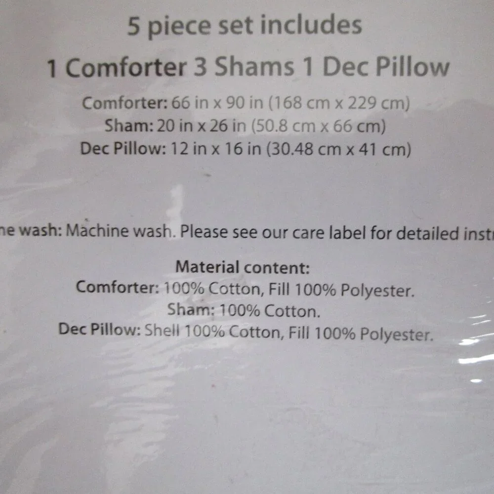 NWT 5 piece daybed comforter set